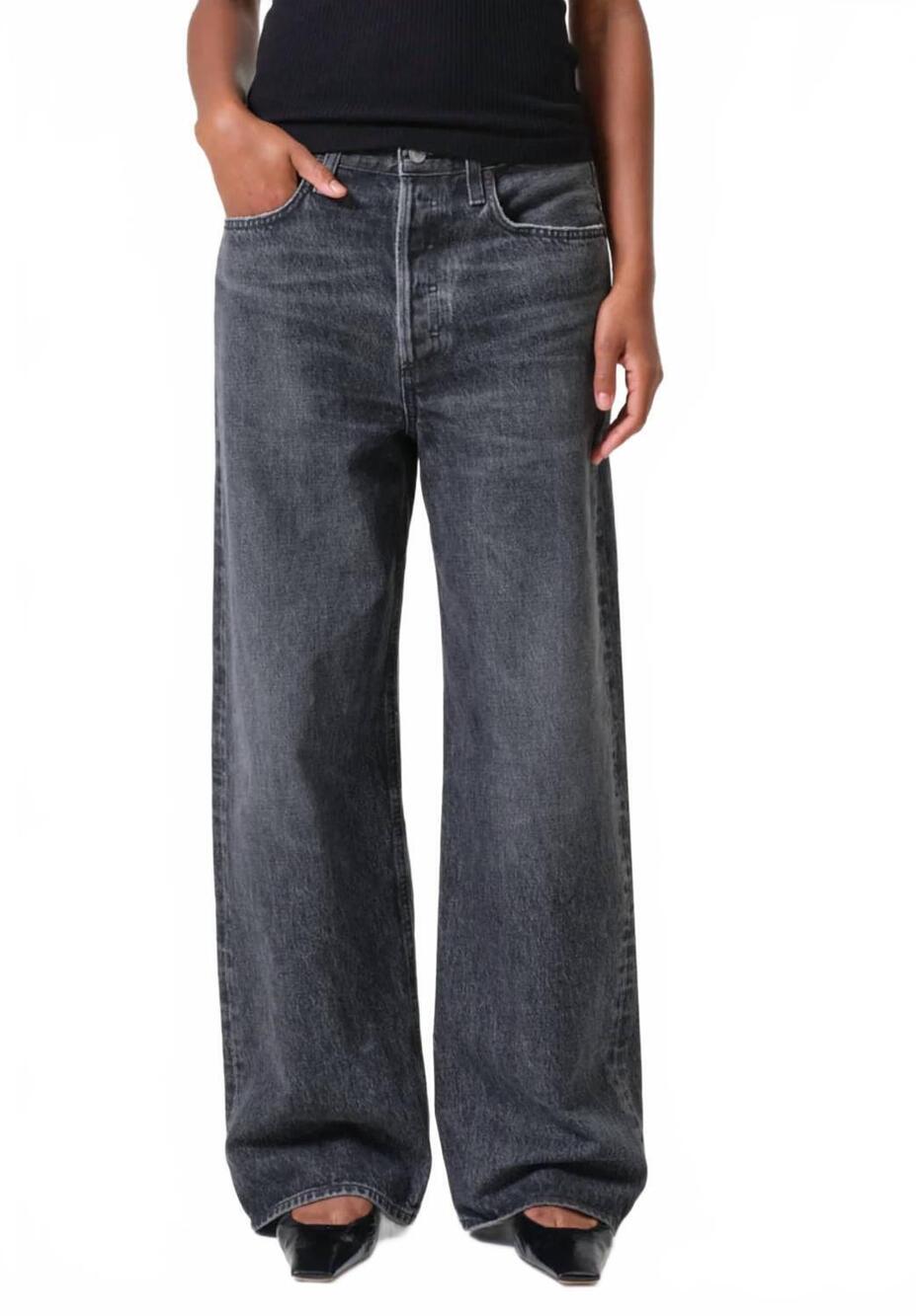 NEW AGOLDE low slung baggy jeans in ditch